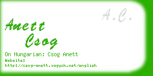 anett csog business card